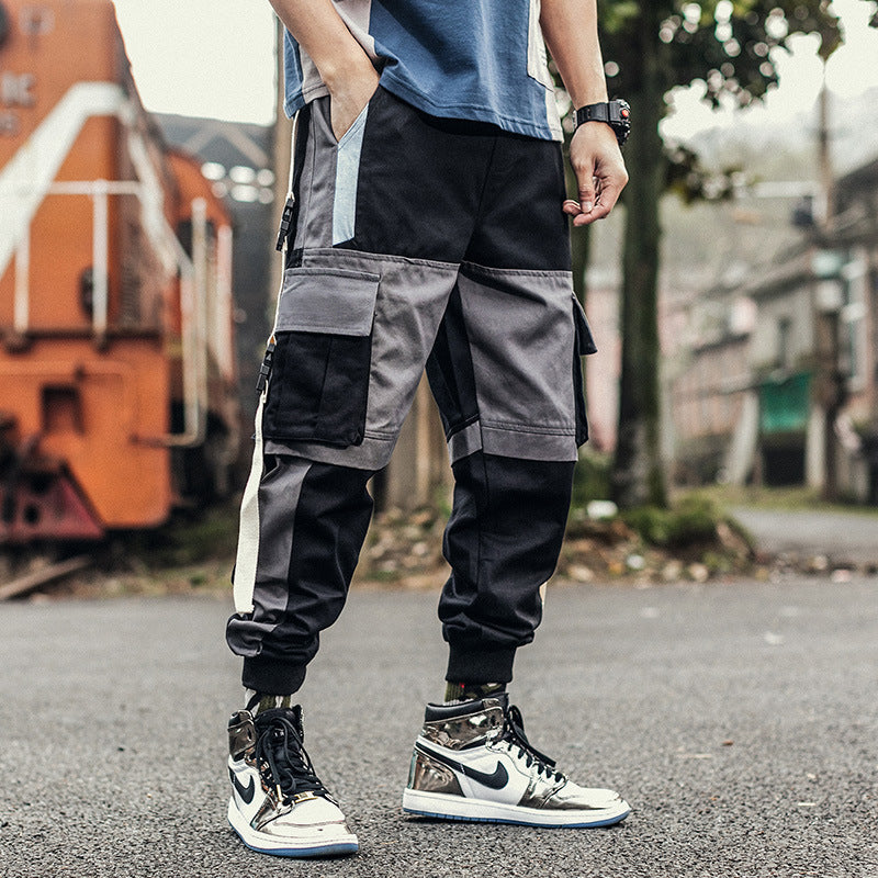 Contrast Pocket Cargo Pants Casual Utility Style