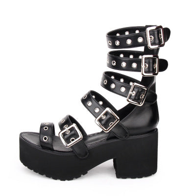 High Heel Platform Sandals Stylish Elevated Design