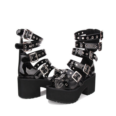 High Heel Platform Sandals Stylish Elevated Design