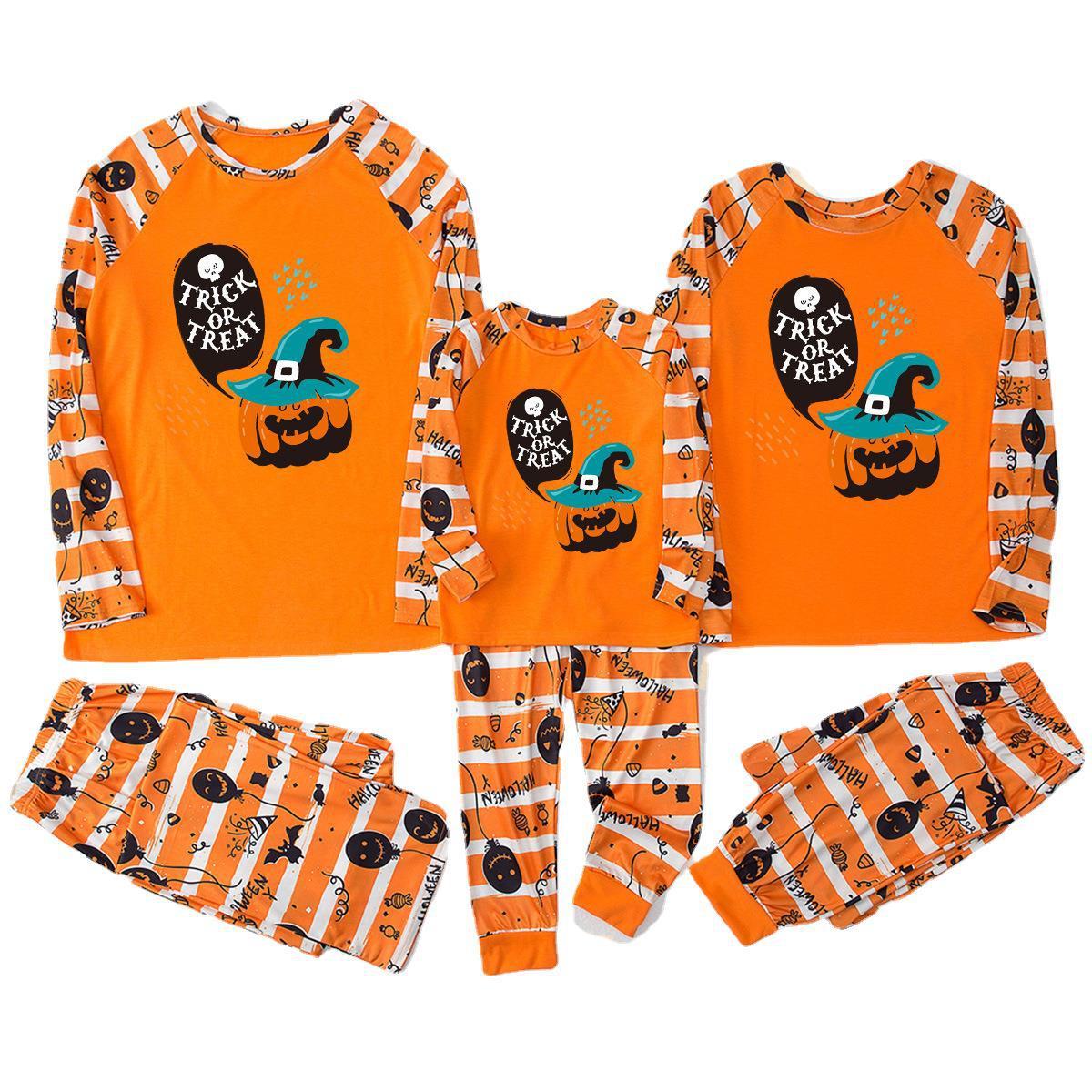 Family Matching Halloween Pajamas Parent and Child Homewear Set