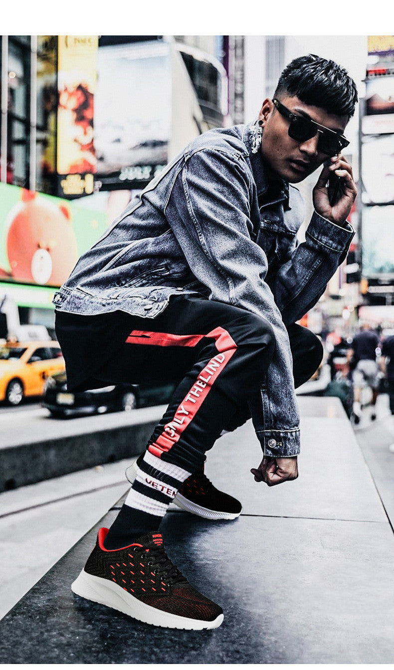 Ultralight Flying Woven Sports Running Shoes Breathable Design