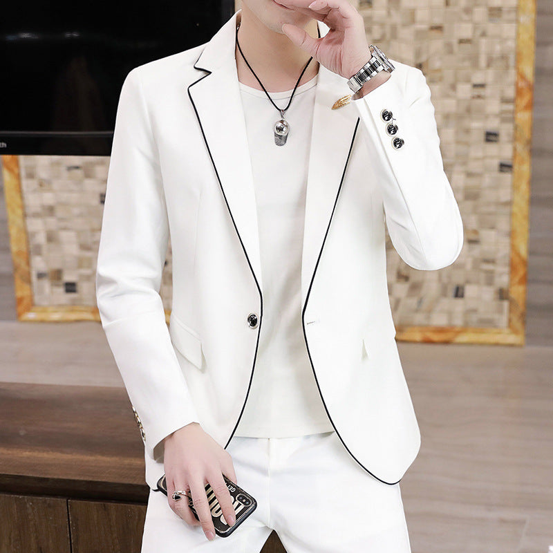 Men’s Slim Fit Korean Style Suit Modern Tailored Design