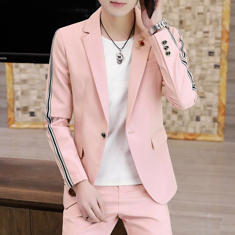 Men’s Slim Fit Korean Style Suit Modern Tailored Design