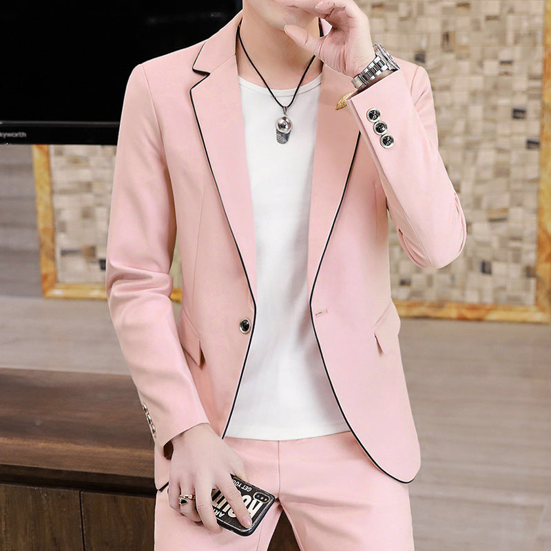 Men’s Slim Fit Korean Style Suit Modern Tailored Design