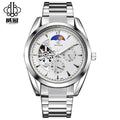 Wei Guan Automatic Mechanical Men’s Watch Moon Phase Waterproof Casual Design