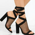 Women’s Cross Strap Lace Up High Heel Sandals Bandage Design