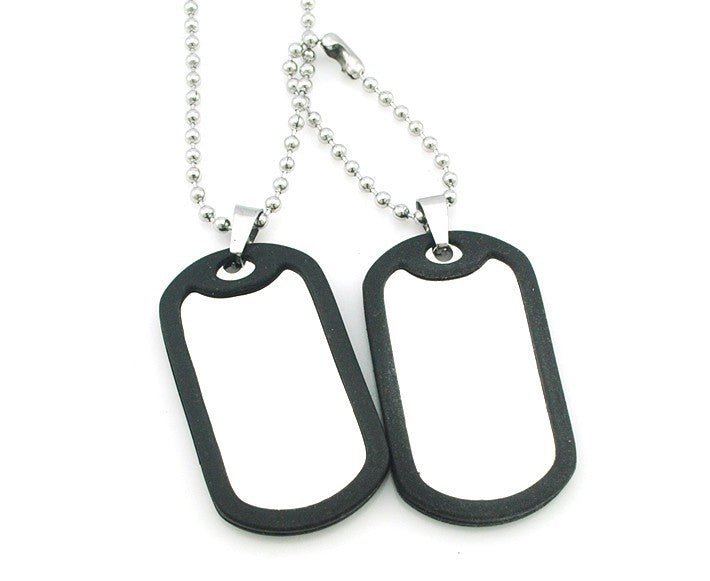 Military Style Men’s Necklace Titanium Steel Stainless Steel Pendant