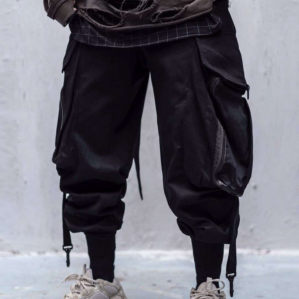 Embroidered Streamer Cargo Pants Fashion Utility Style