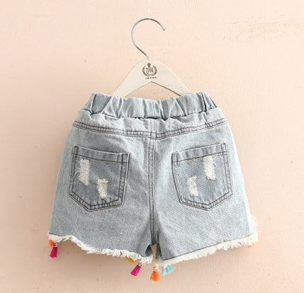 Girls Denim Shorts Casual Youth Style