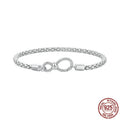 S925 Sterling Silver Infinite Loop Bracelet Minimalist Women’s Design