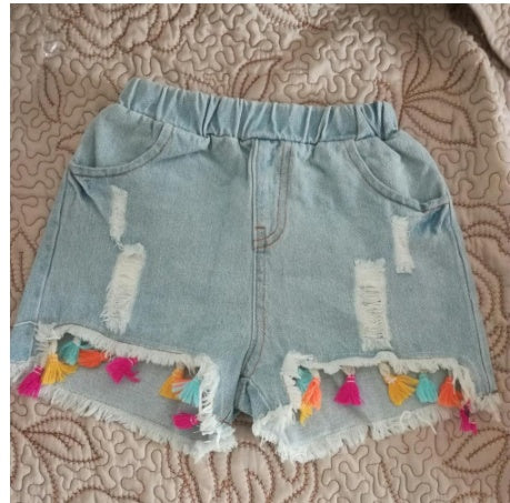 Girls Denim Shorts Casual Youth Style