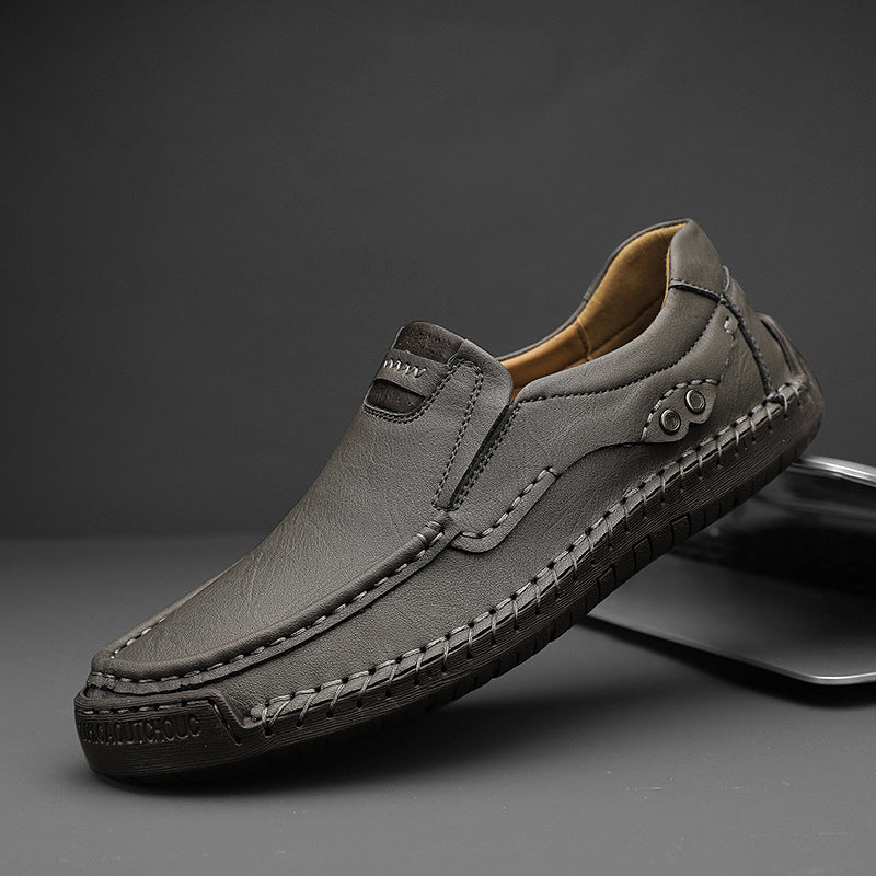 Handmade Men’s Leather Shoes Designed for Plus Size Comfort