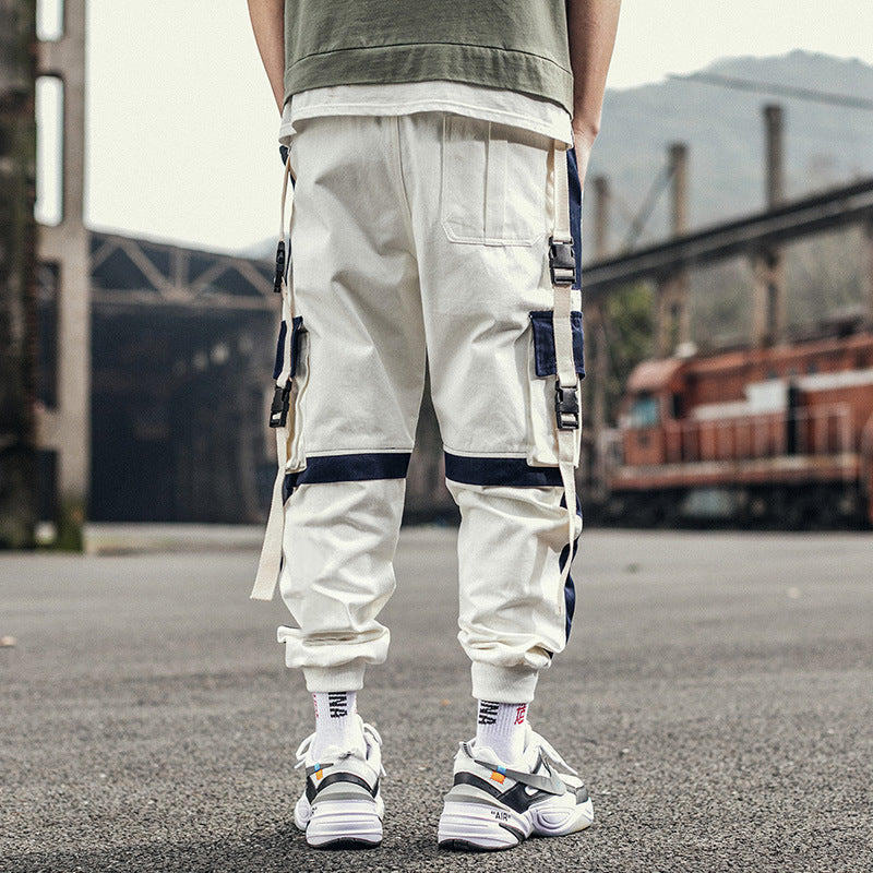 Contrast Pocket Cargo Pants Casual Utility Style