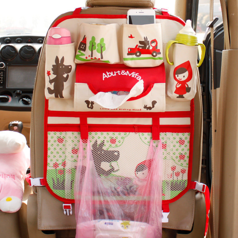 Cartoon Style Car Storage Bag Cute Vehicle Organizer