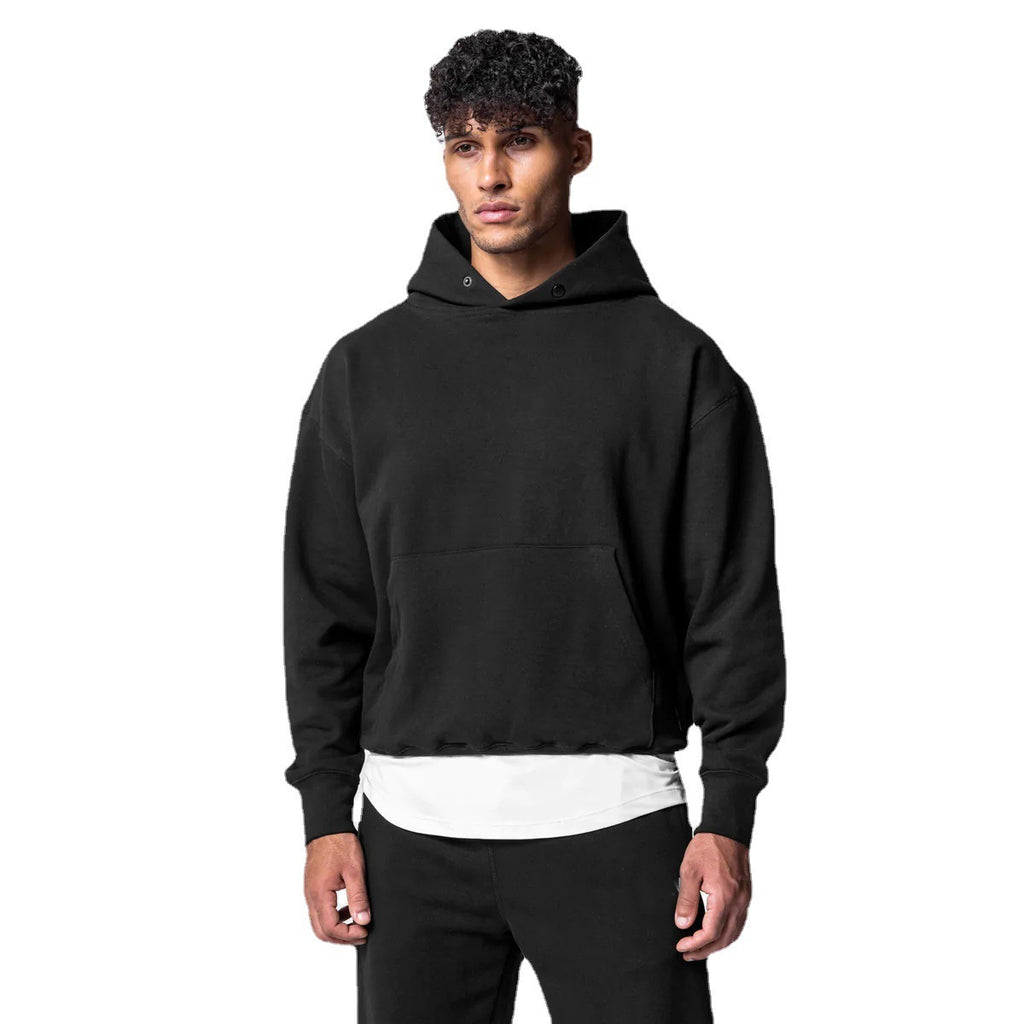 Men’s Thick Cotton Hoodie Training Set Casual Sports Tracksuit