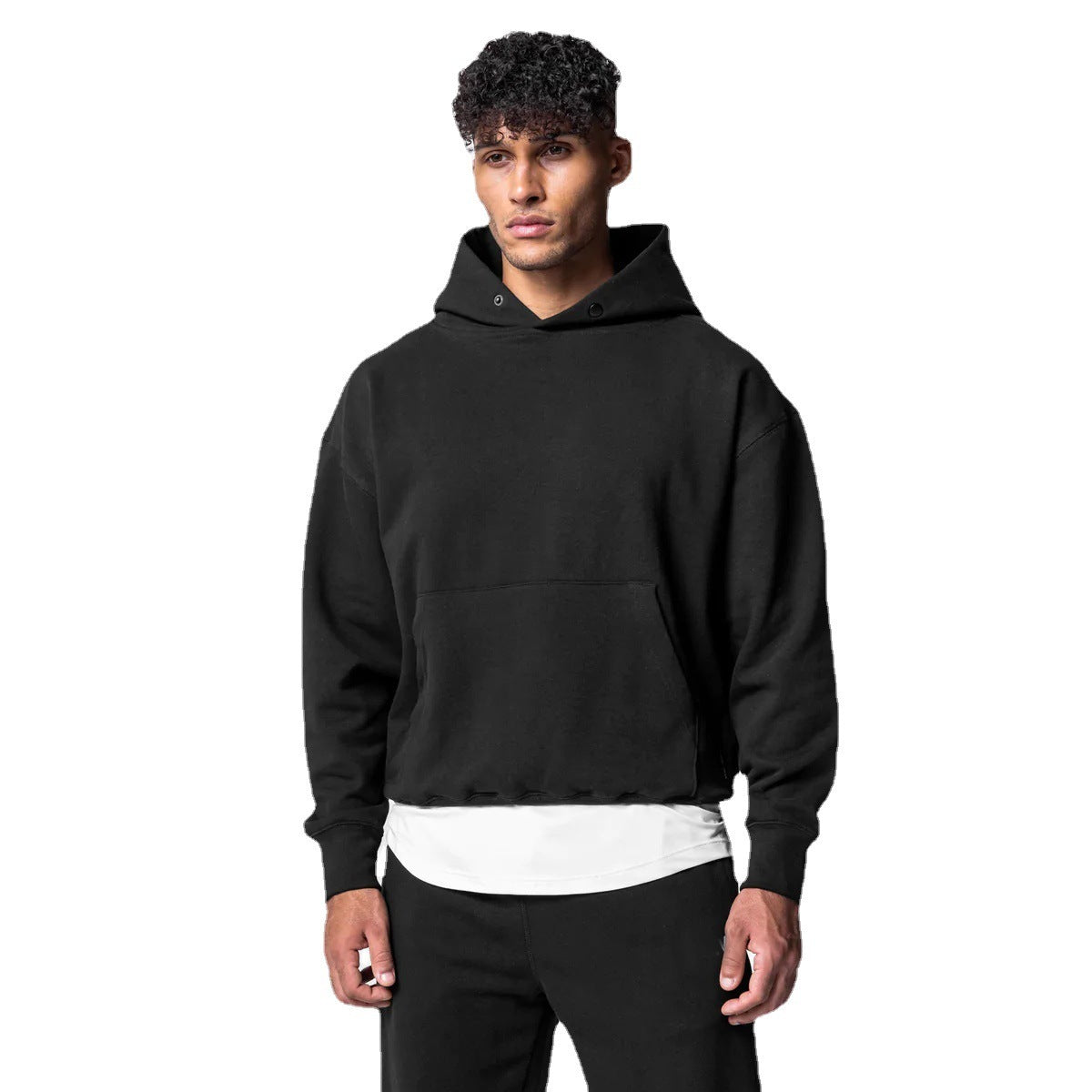 Men’s Thick Cotton Hoodie Training Set Casual Sports Tracksuit