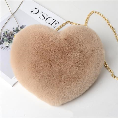Women’s Plush Chain Shoulder Bag Romantic Party and Gift Style