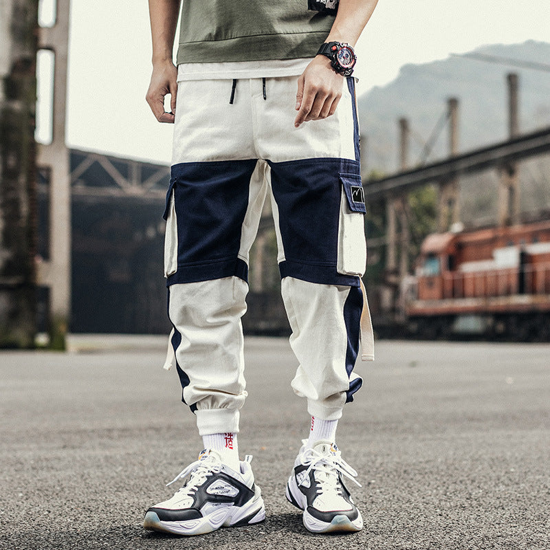 Contrast Pocket Cargo Pants Casual Utility Style