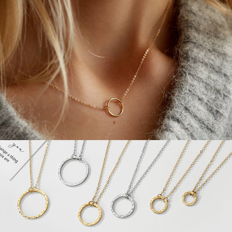 Gold Plated Minimalist Pendant Necklace Cold Style Fashion Jewelry