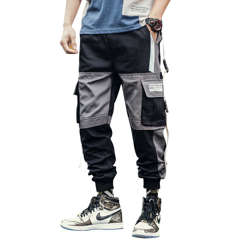 Contrast Pocket Cargo Pants Casual Utility Style