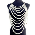 Retro Multi Layer Pearl Body Chain Elegant Fashion Jewelry