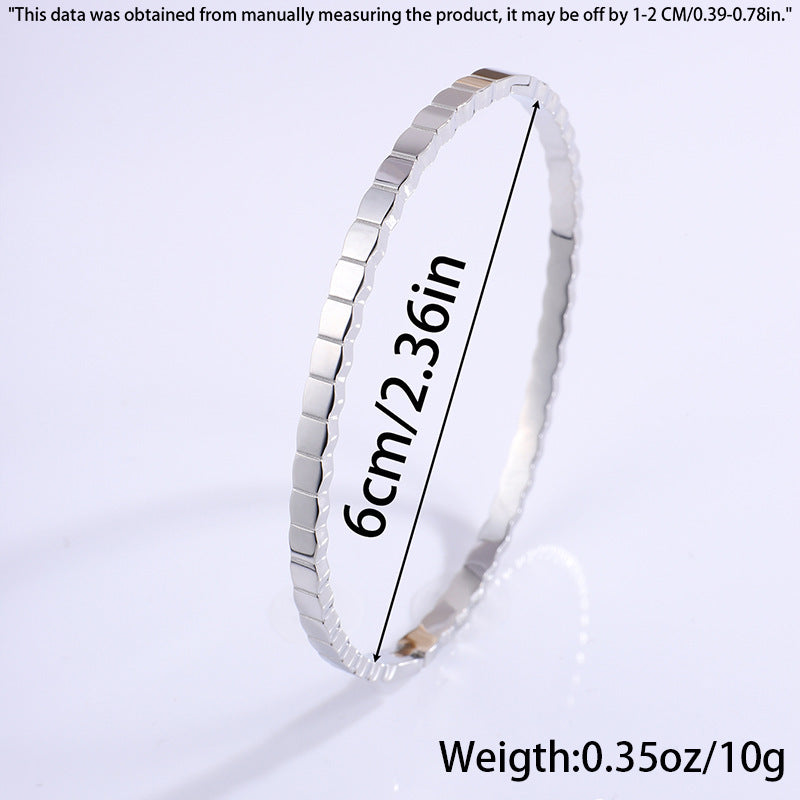 Irregular Honeycomb Titanium Steel Bracelet Minimalist Women’s Jewelry