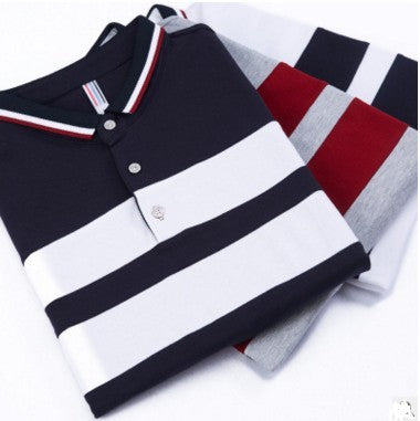 Men’s Summer Striped Polo Shirts Casual Style