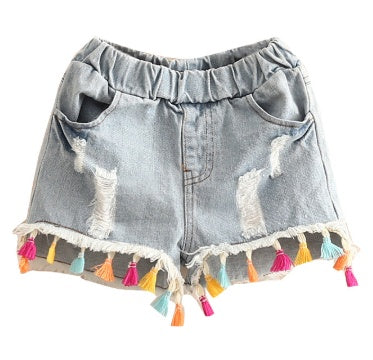 Girls Denim Shorts Casual Youth Style