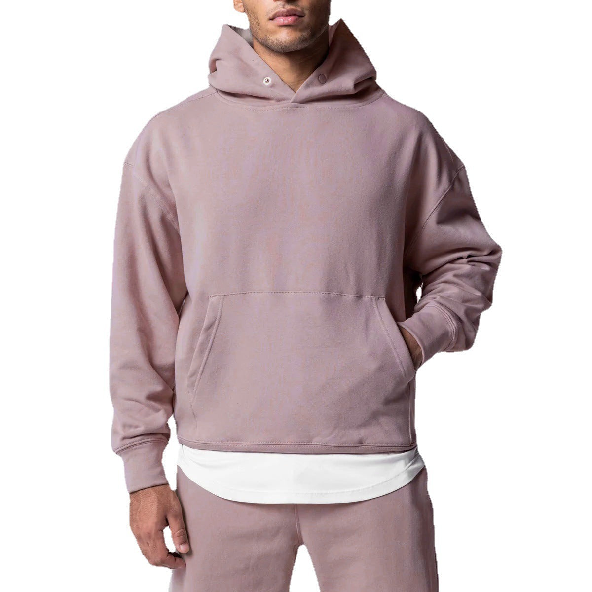 Men’s Thick Cotton Hoodie Training Set Casual Sports Tracksuit