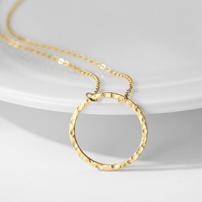 Gold Plated Minimalist Pendant Necklace Cold Style Fashion Jewelry