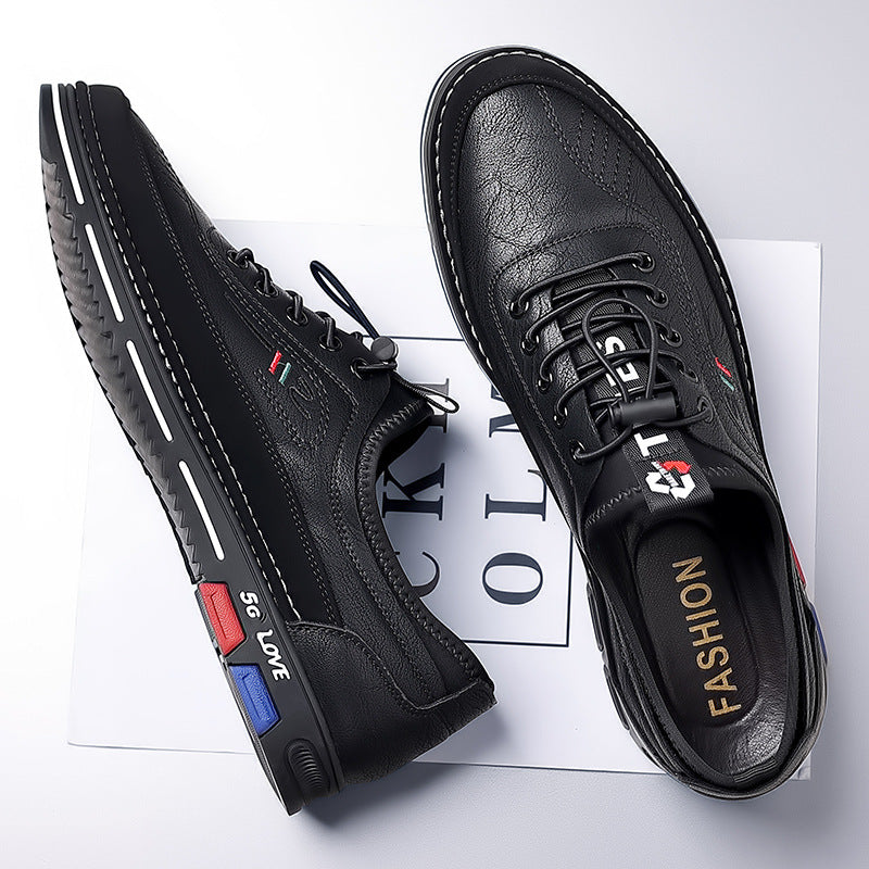 Handmade Leisure Leather Shoes Versatile Modern Fashion Style