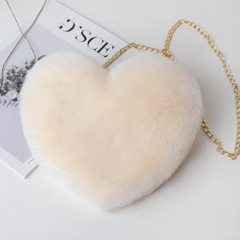 Women’s Plush Chain Shoulder Bag Romantic Party and Gift Style