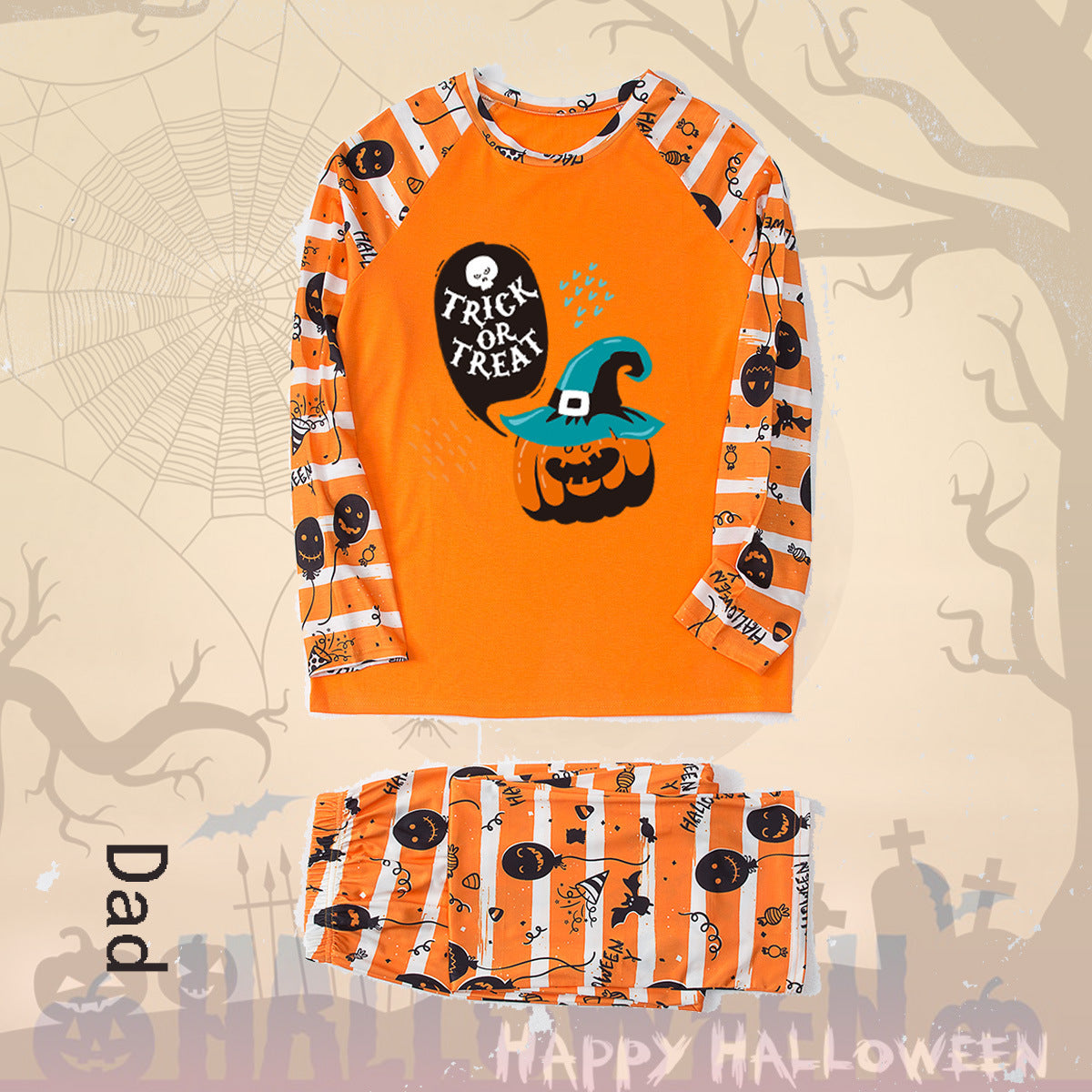 Family Matching Halloween Pajamas Parent and Child Homewear Set