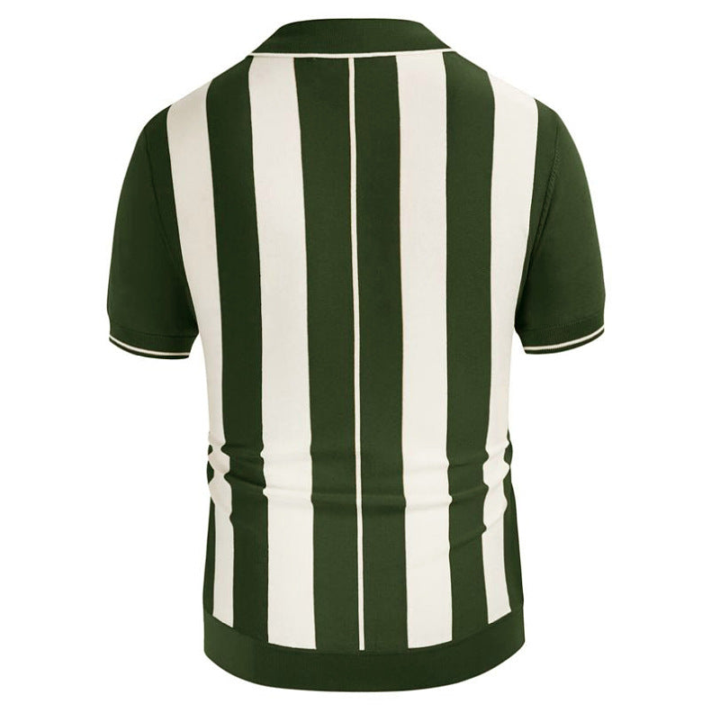 Fashion Striped Spliced Knitwear Modern Design