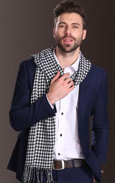 European Style Men’s Winter Tartan Shawl Scarf Warm Classic Design