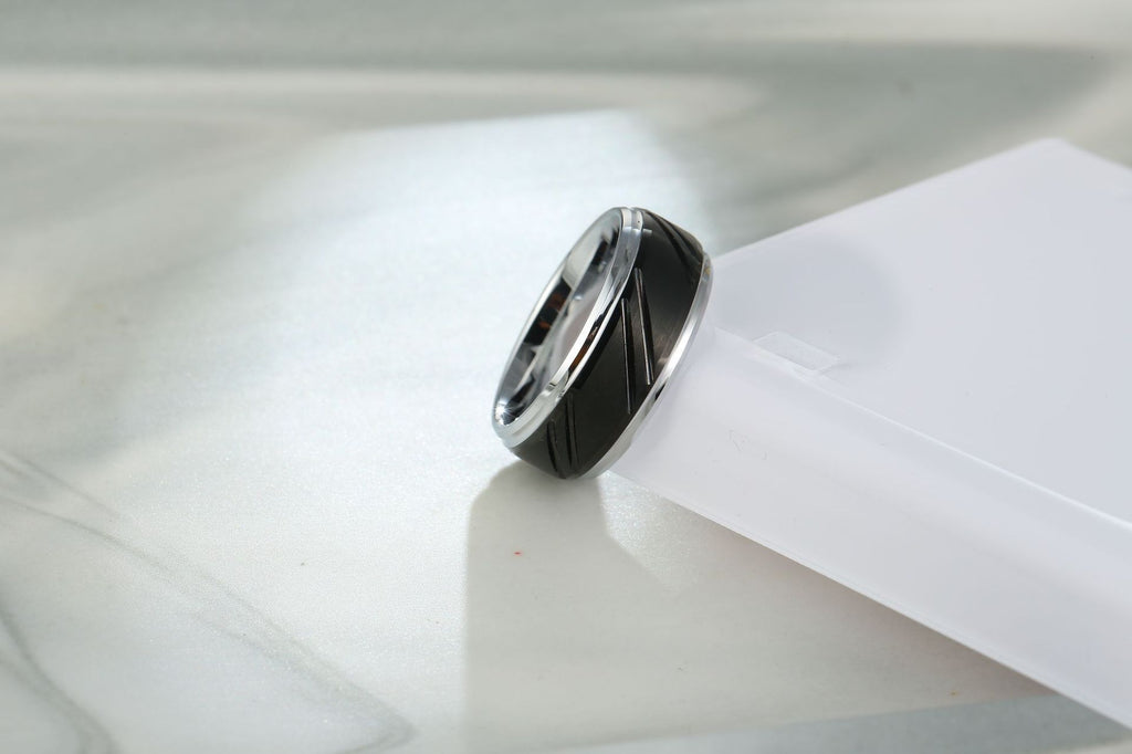 Men’s Tungsten Steel Ring Minimalist Modern Fashion Jewelry